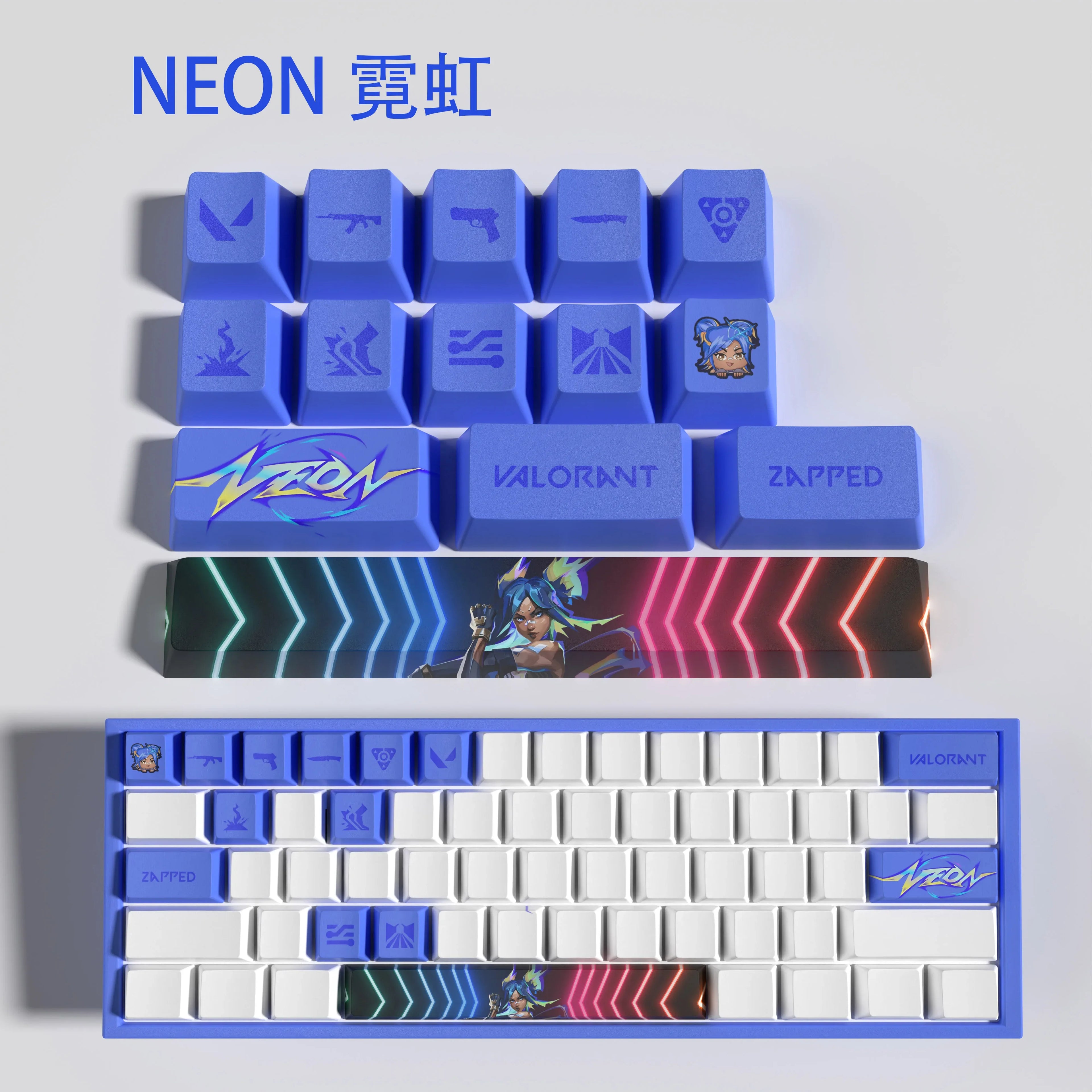 cypher New design Valorant keycaps  OEM Profile 14keys MINI SET PBT dye sub keycaps