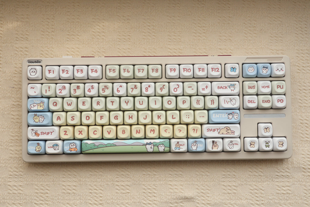 144 Keys/set Kohachi Keycaps MOA Profile GMK PBT Cute Anime Keycaps for Mechanical Keyboard Dye Sublimation Gaming Keycap