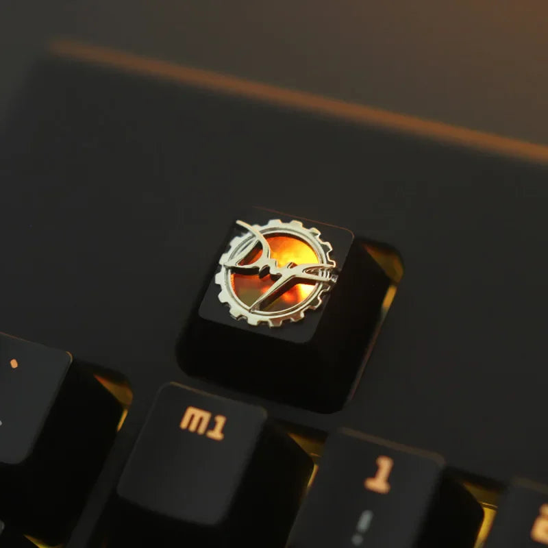 1pc Zinc Aluminium Alloy Key Cap Mechanical Keyboard keycap for CSGO OW Dota 2 PUBG WOW LOL R4 Height Stereoscopic relief