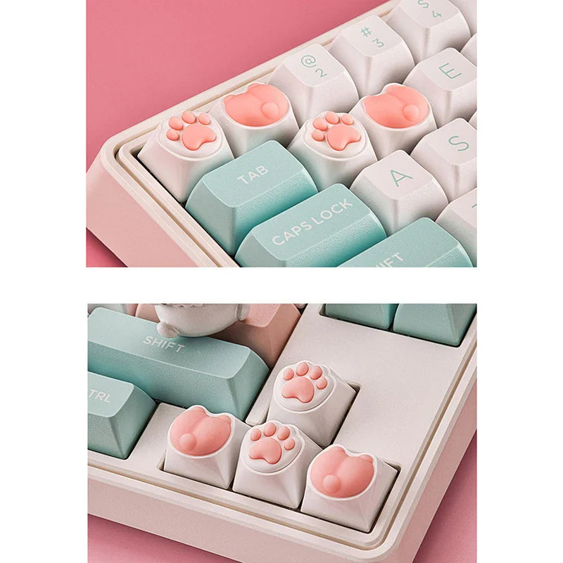 Cat Paws Corgi Buttock Keycap For Mechanical Keyboard ABS Animal Keycaps Key Cap Cherry Mx Switch Alice80 JJK84 IK75 PRO Etc