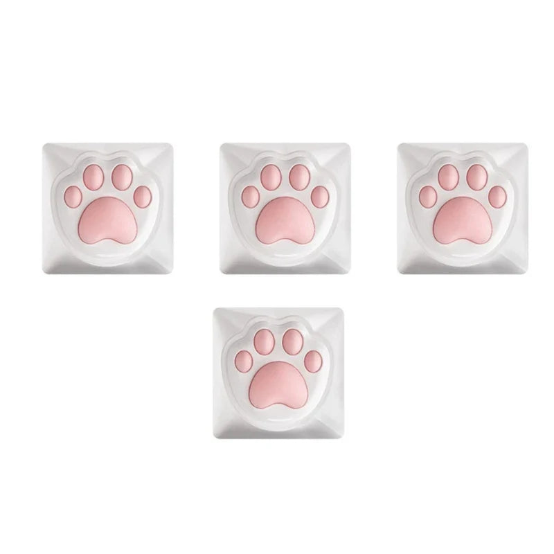 Colorful Paw Keycaps for Standard Mechanical Keyboards Sublimation Dye Technology Keys Caps for Long-Lasting Colors