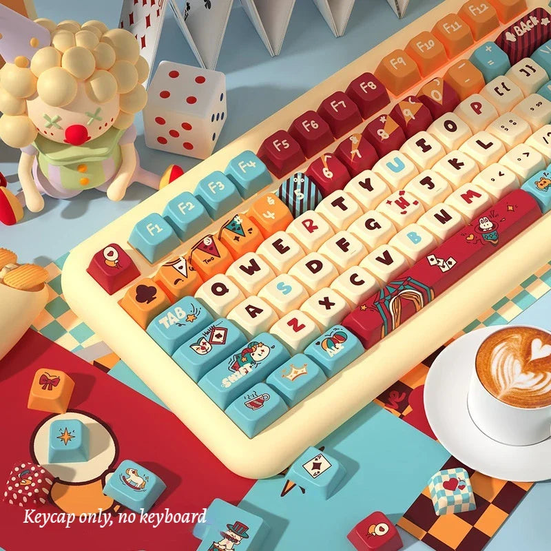 Cat Circus Original Keycaps Personalized Customization Pbt Thermal Sublimation Mechanical Keycaps Festival Gift