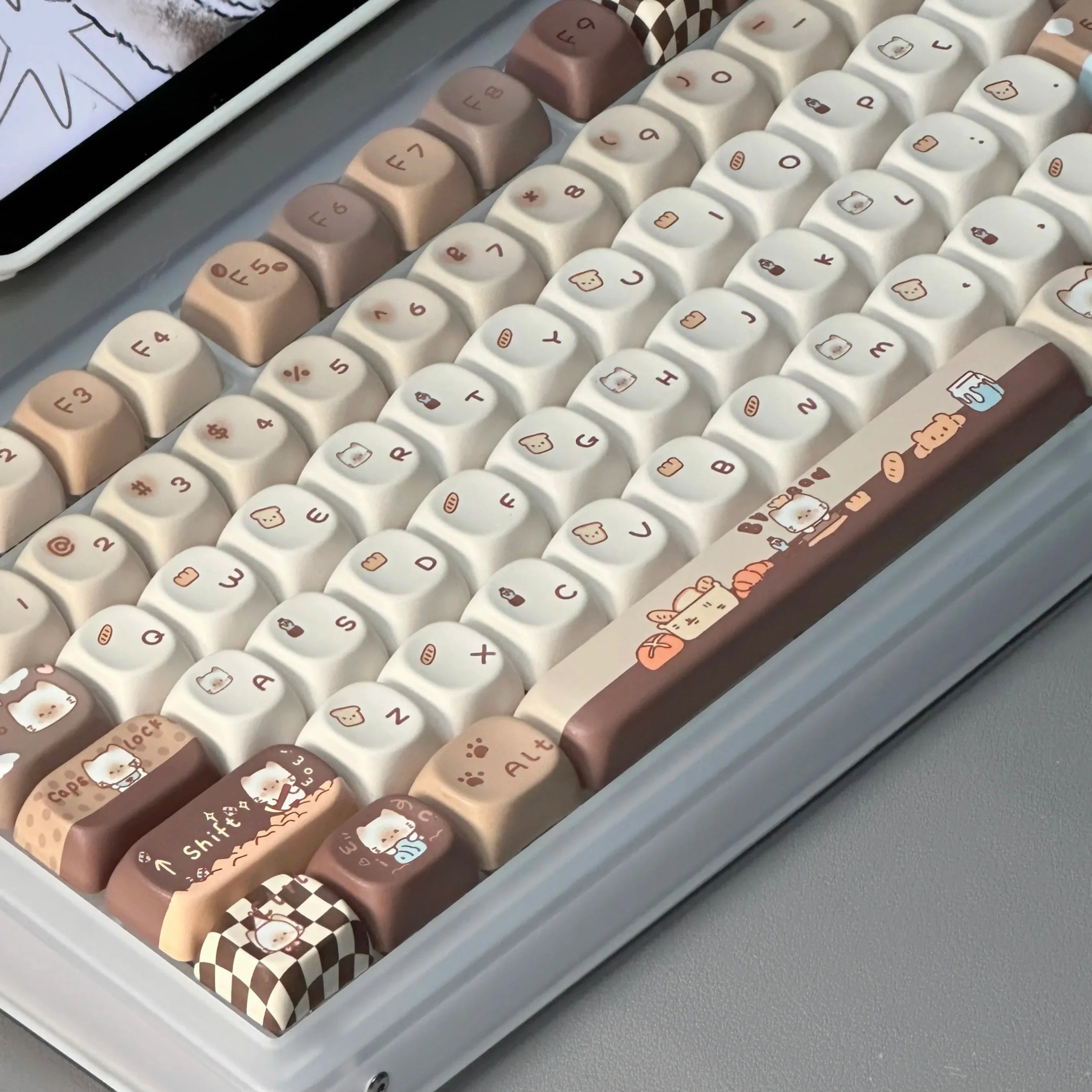 Cute Keycap MOA Profile Keycap Customization Gift PBT Keycaps 131 Keys COOL Cap Dye-Sub Mechanical Keyboard Keycap MX Switch