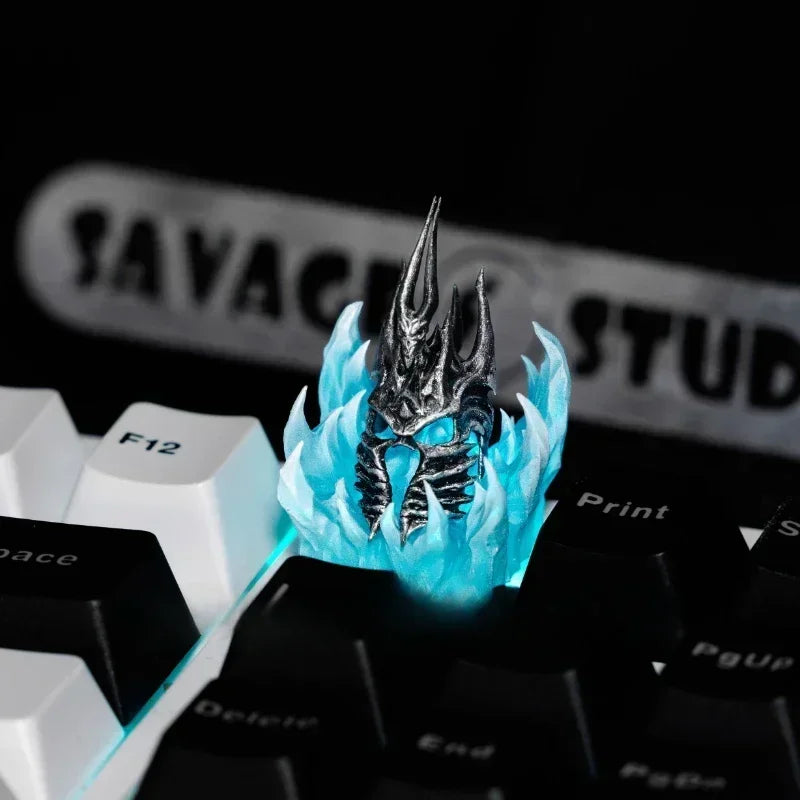 Anime Keycaps World of Warcraft Helmet of Dominion Translucent Key Caps Mechanical Keyboard Caps Korean Keycap PC Gamer Gifts