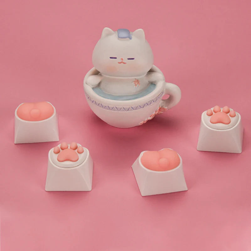 Cat Paws Corgi Buttock Keycap For Mechanical Keyboard ABS Animal Keycaps Key Cap Cherry Mx Switch Alice80 JJK84 IK75 PRO Etc