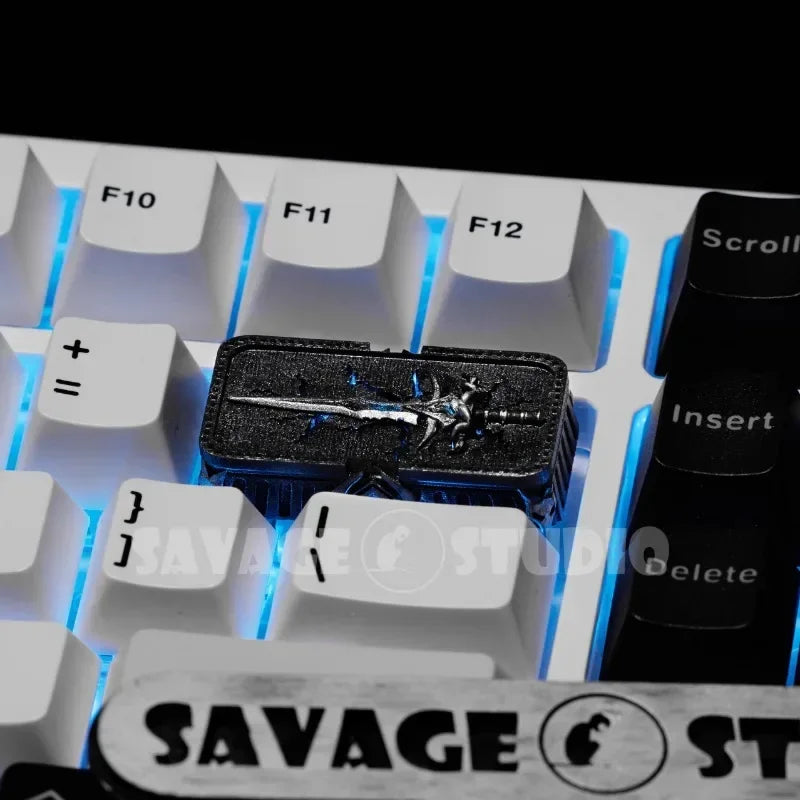 Anime Keycaps World of Warcraft Frostmourne Translucent Artisan Key Caps Mechanical Keyboard Caps Korean Keycap PC Gamer Gifts