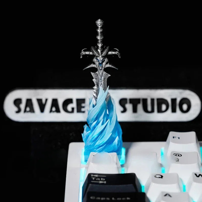 Anime Keycaps World of Warcraft Frostmourne Translucent Key Caps Mechanical Keyboard Caps Korean Keycap Game Peripheral Gifts
