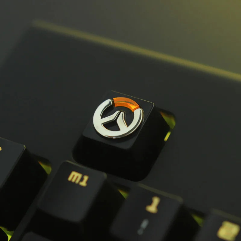 1pc Zinc Aluminium Alloy Key Cap Mechanical Keyboard keycap for CSGO OW Dota 2 PUBG WOW LOL R4 Height Stereoscopic relief