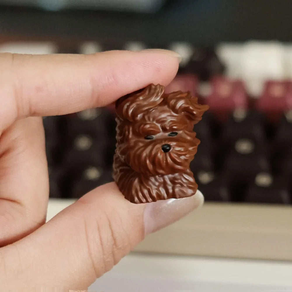 Cute Puppy Keycap Custom Schnauzer Resin Keyboard Cap Cherry MX 1U Handmade Anime Artisan KeyCap for Mechanical Keyboard Gift