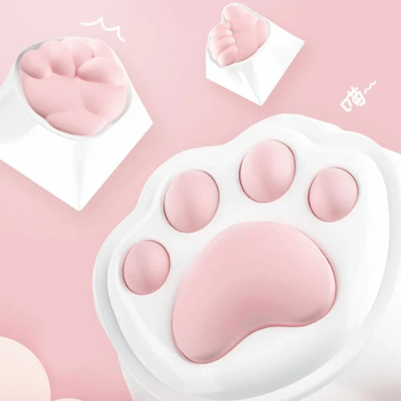 4pcs Cute and Style Cat Claw Keycaps 3D Keycaps OEM Profile Keys Caps for Mechanical Keyboards Keyboards Accessories