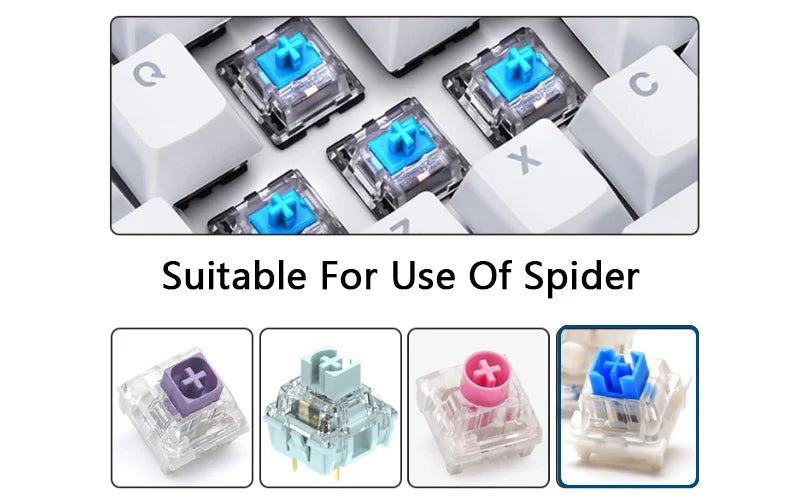 DIY Customized Bow Key cap Rabbit Ear Transparent R4 Cross Axis Game Pink Mechanical Keyboard Keycap