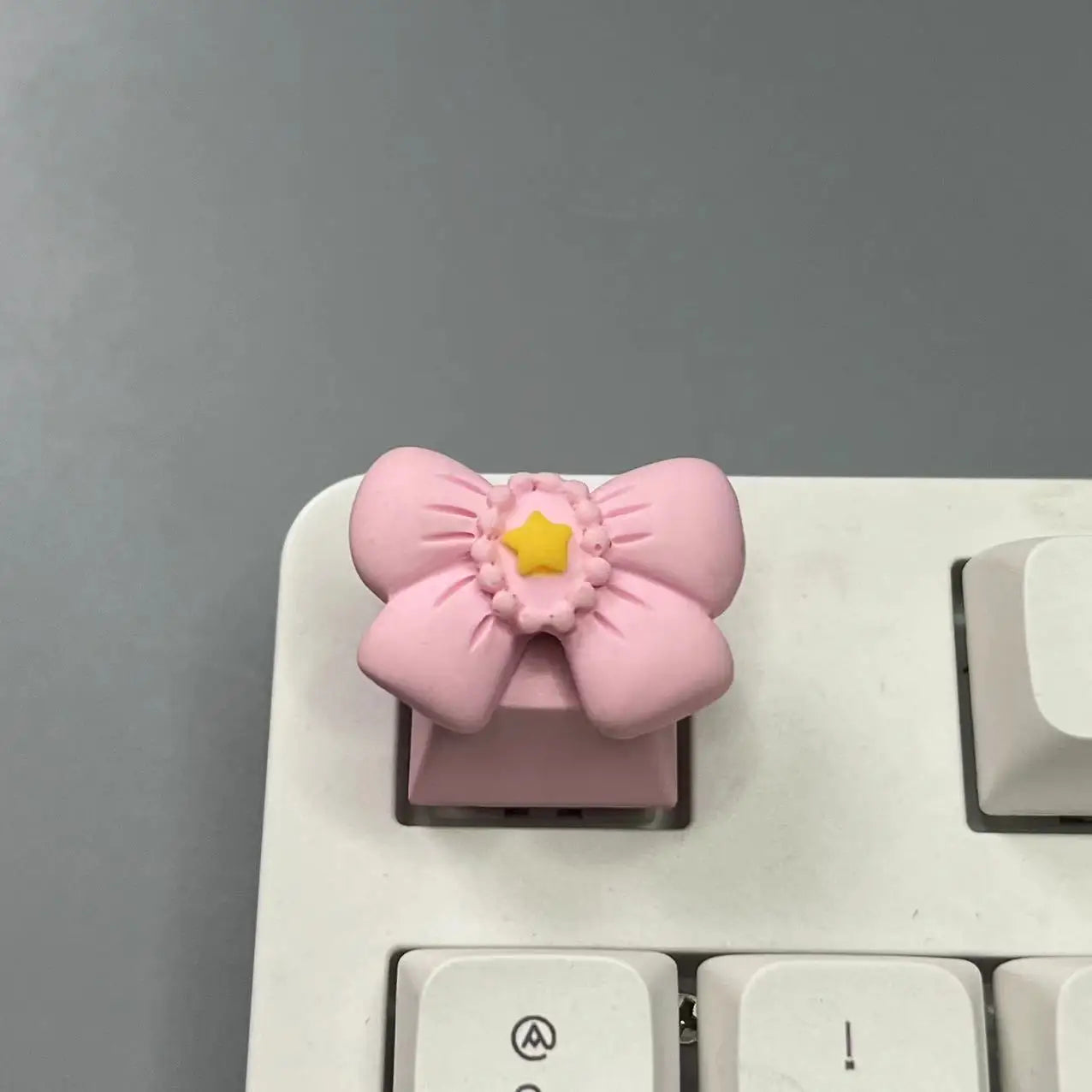 DIY Custom Bow Keycap with Transparent R4 Cross Axis Gaming Pink Mechanical Keyboard Keycaps Keyboard Decoration