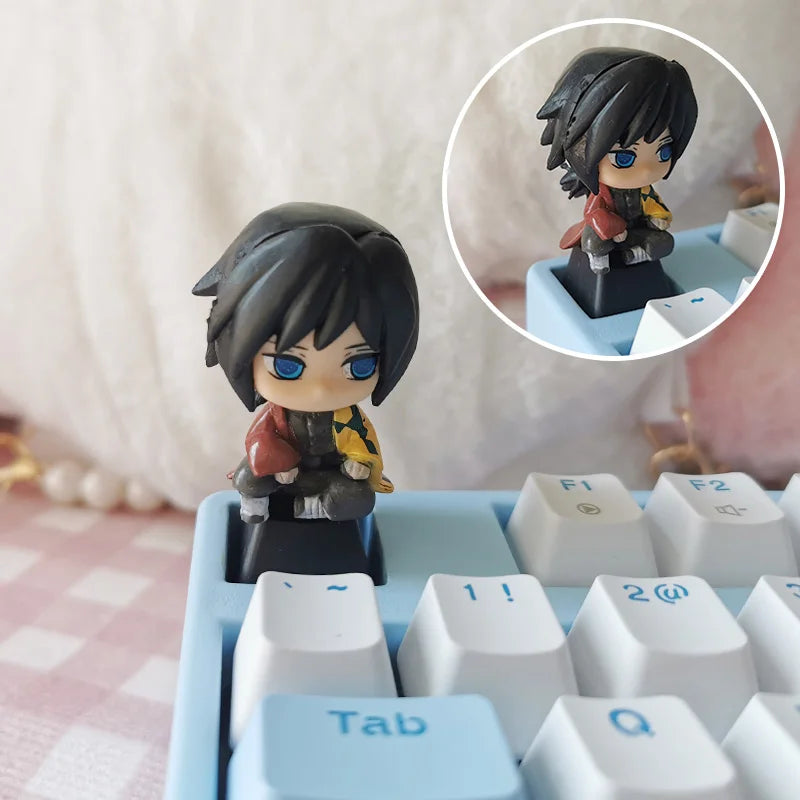 1pcs Demon Slayer Personalized Keycaps Mechanical Keyboard Resin Transparent Single Anime Key Cap Cute Mi Douzi Charcoal Jiro